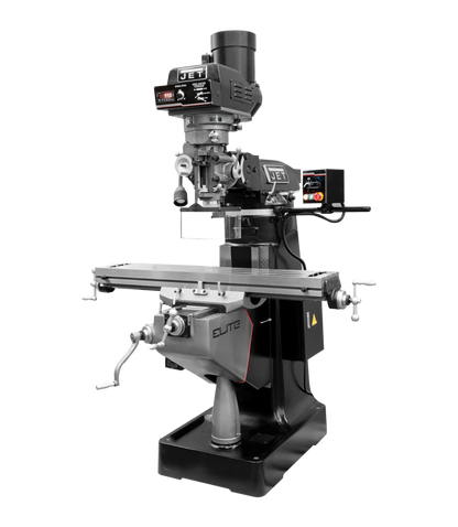 JET Elite ETM-949 Mill with 3-Axis ACU-RITE 203 (Knee) DRO and X-Axis JET Powerfeed and USA Made Air Draw Bar - JT9-894125