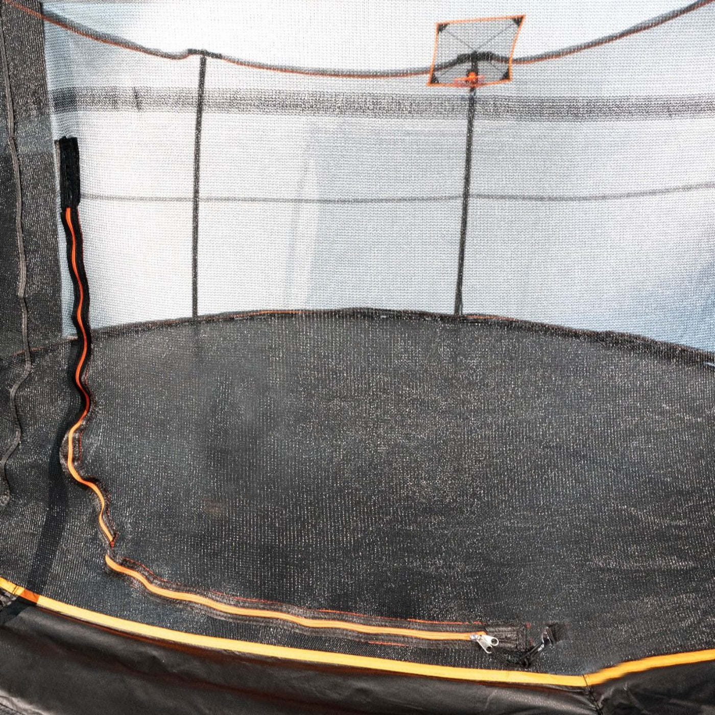 Jumpking 14' Round Combo with Powder Coated Legs & Mesh Hoop Model JK146PAPCFH