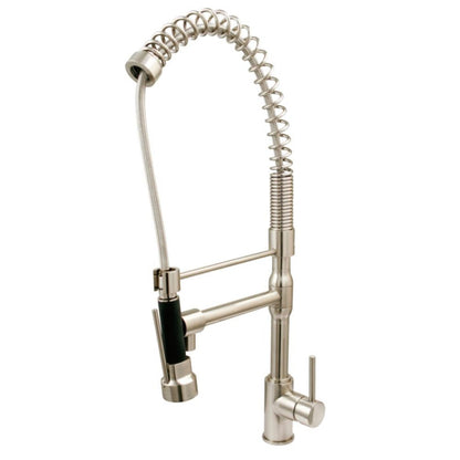 Kingston Brass Concord Single-Handle Pre-Rinse Kitchen Faucet, Brushed Nickel - KS8978DL