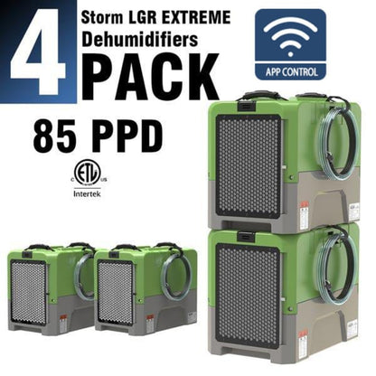 ALORAIR® Storm LGR Extreme WI-FI 85 Pint Commercial Restoration Dehumidifiers Pack of 4 - LGR85*4WIFI Yellow
