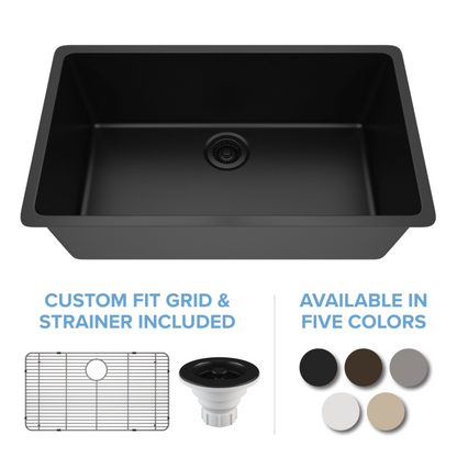 Lexicon Large 32" Single Bowl Composite Sink