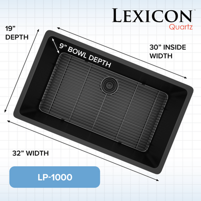 Lexicon Large 32" Single Bowl Composite Sink