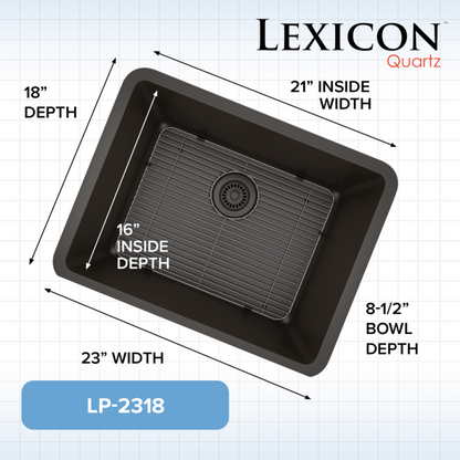 Lexicon Standard Size Rectangle Quartz Composite Kitchen Sink
