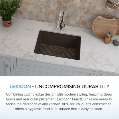 Lexicon Standard Size Rectangle Quartz Composite Kitchen Sink