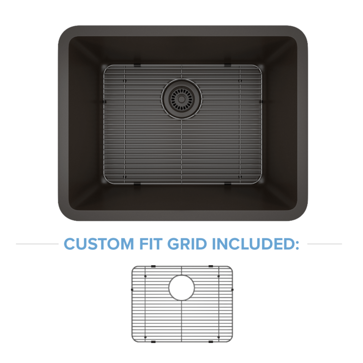 Lexicon Standard Size Rectangle Quartz Composite Kitchen Sink