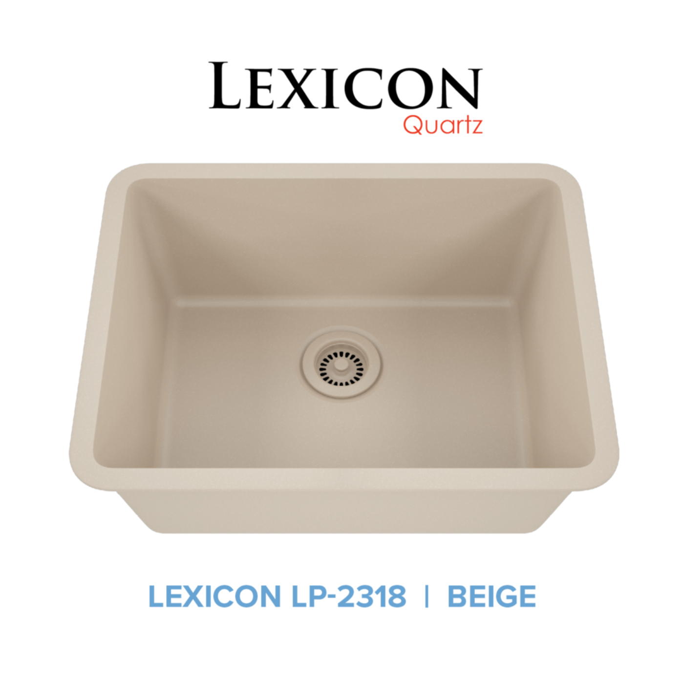 Lexicon Standard Size Rectangle Quartz Composite Kitchen Sink
