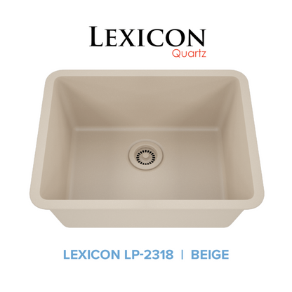 Lexicon Standard Size Rectangle Quartz Composite Kitchen Sink