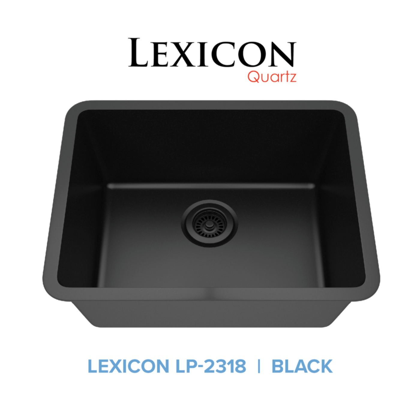 Lexicon Standard Size Rectangle Quartz Composite Kitchen Sink