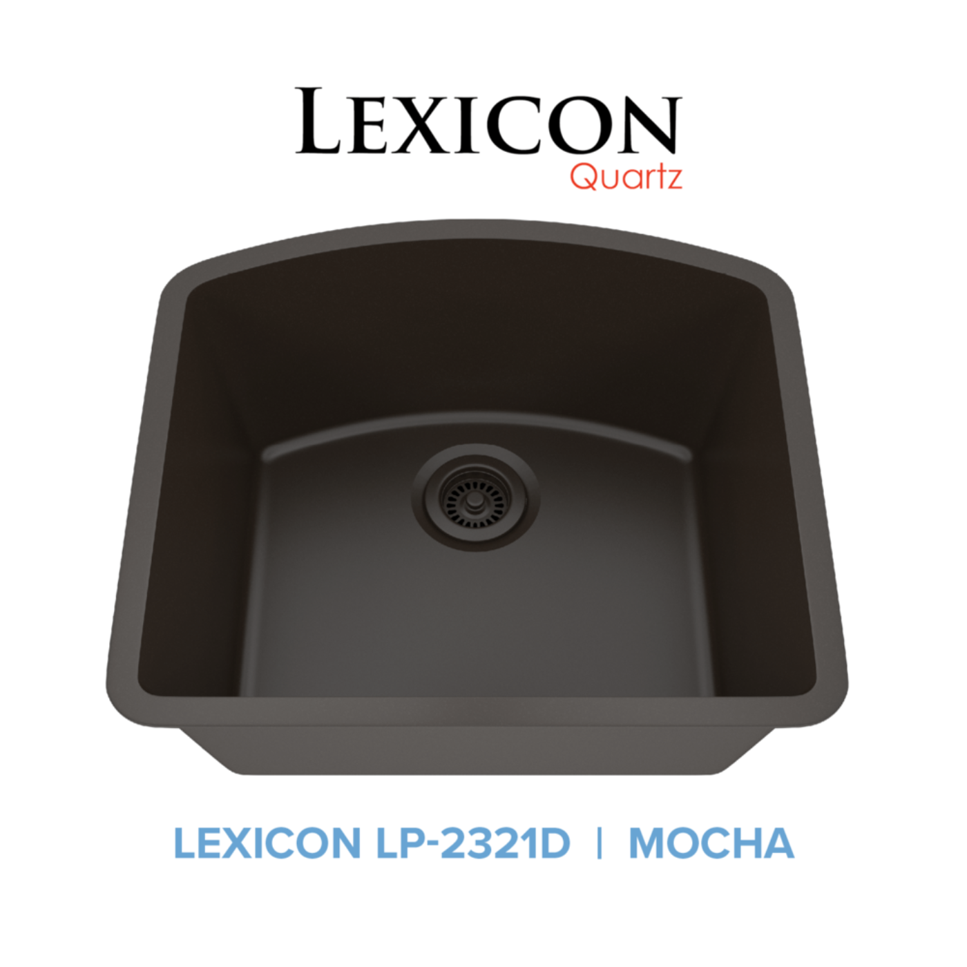 Lexicon D-Shaped Quartz Composite Kitchen Sink