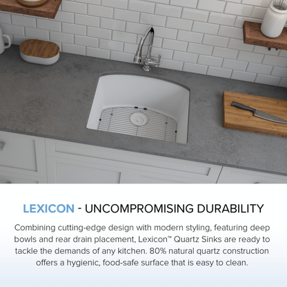 Lexicon D-Shaped Quartz Composite Kitchen Sink