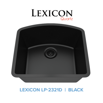 Lexicon D-Shaped Quartz Composite Kitchen Sink