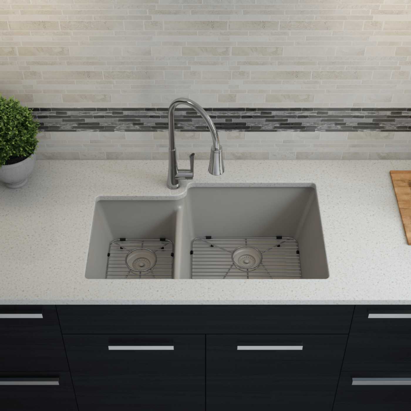 Lexicon 32" Double Bowl 40/60 Quartz Composite Sink