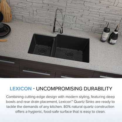 Lexicon 32" Double Bowl 40/60 Quartz Composite Sink
