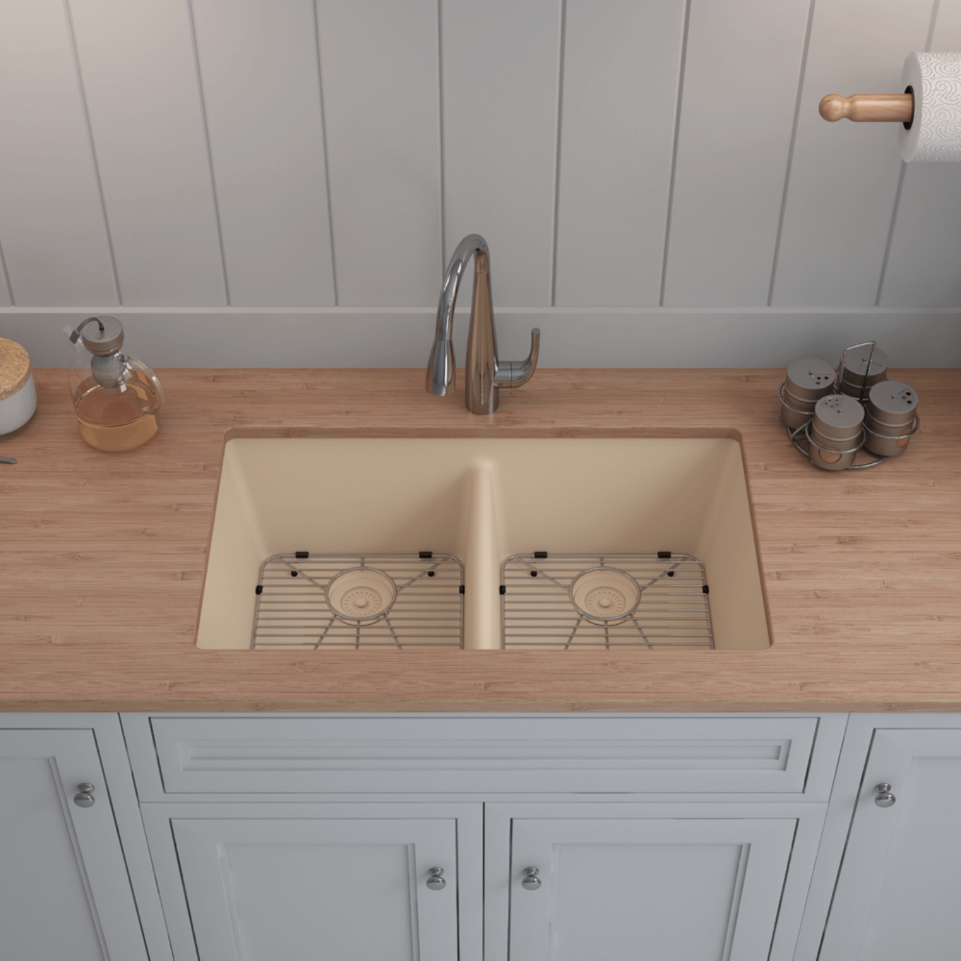 Lexicon 32" Equal Double Bowl Quartz Composite Sink