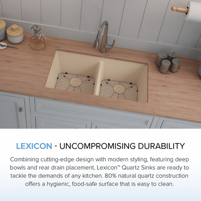 Lexicon 32" Equal Double Bowl Quartz Composite Sink