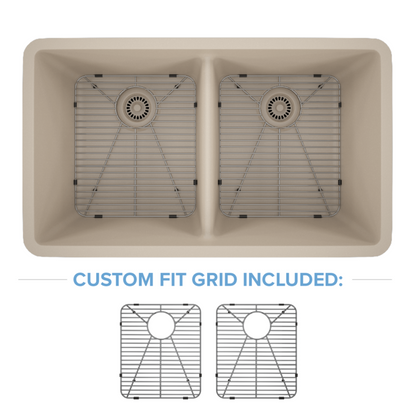 Lexicon 32" Equal Double Bowl Quartz Composite Sink