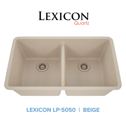 Lexicon 32" Equal Double Bowl Quartz Composite Sink