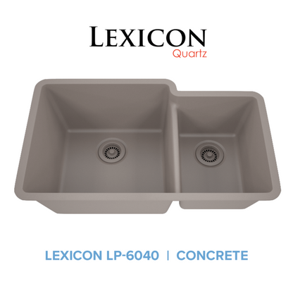 Lexicon 32" Double Bowl 60/40 Quartz Composite Sink