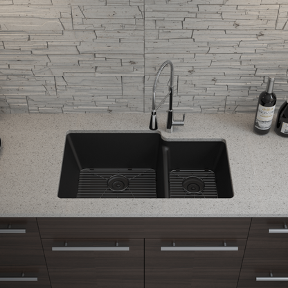 Lexicon 32" Double Bowl 60/40 Quartz Composite Sink