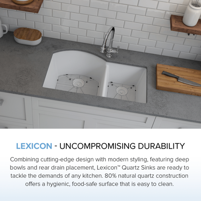 Lexicon 32" Double Bowl 70/30 Quartz Composite Sink