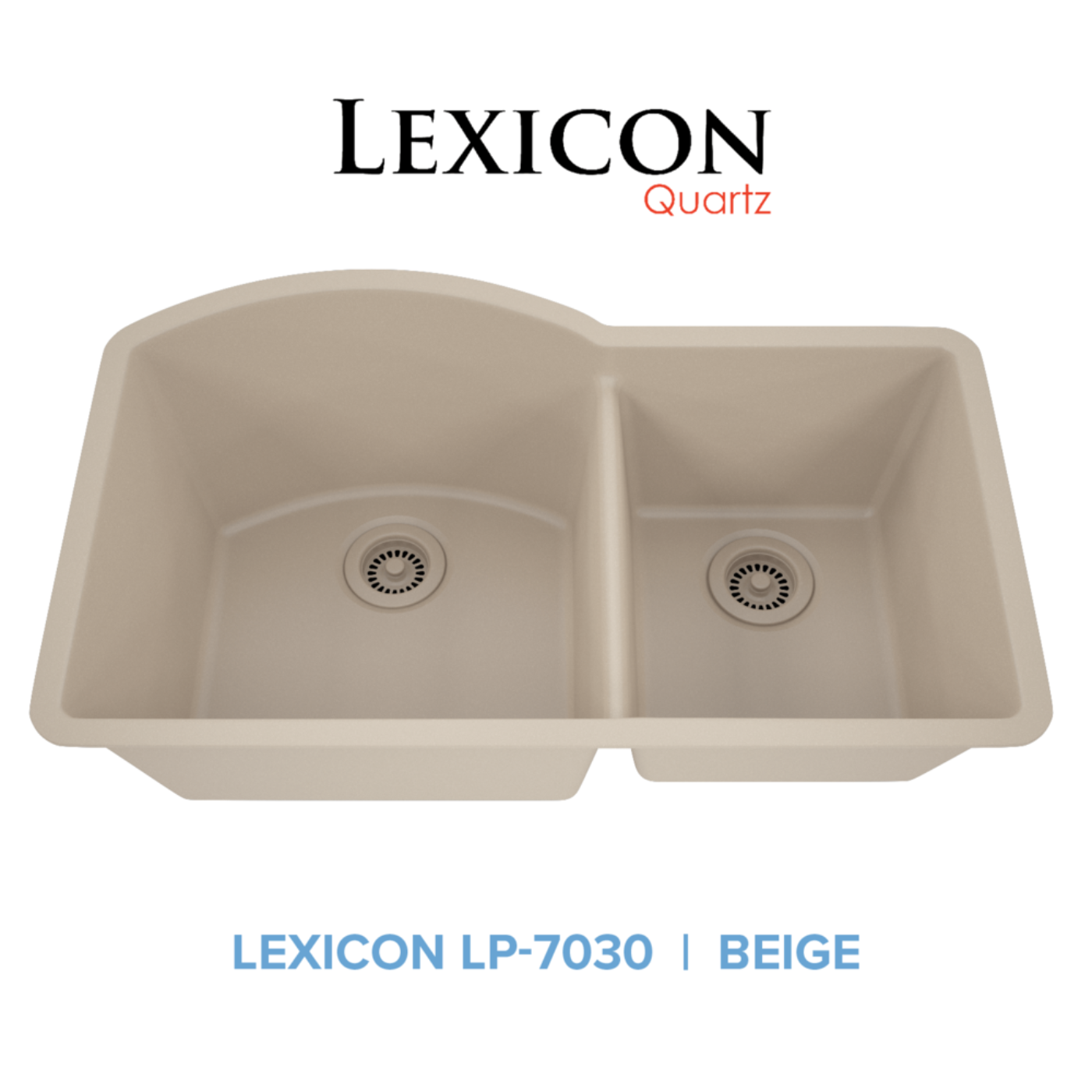 Lexicon 32" Double Bowl 70/30 Quartz Composite Sink