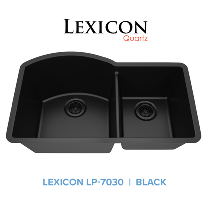 Lexicon 32" Double Bowl 70/30 Quartz Composite Sink