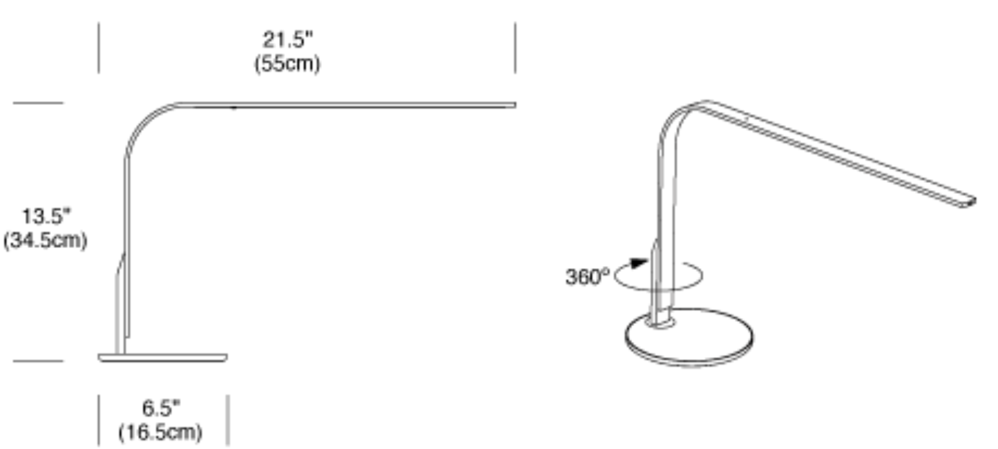 Pablo Designs LIM360 Table + Task Lamp