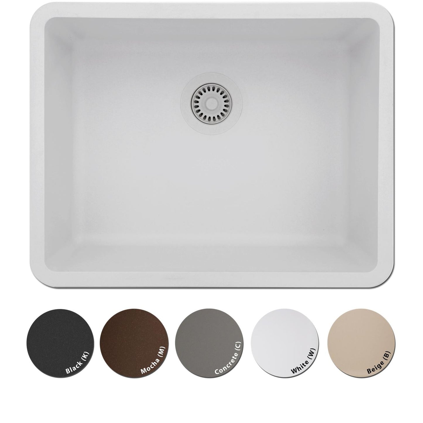 Lexicon Standard Size Rectangle Quartz Composite Kitchen Sink