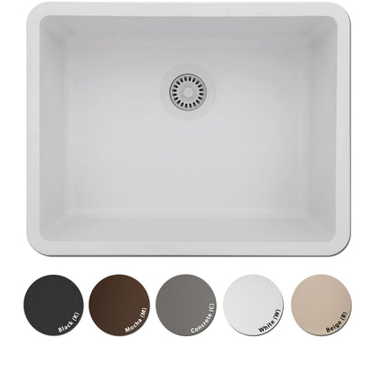 Lexicon Standard Size Rectangle Quartz Composite Kitchen Sink
