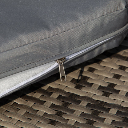 Outsunny 4-Piece Round Convertible Daybed with Adjustable Canopy, Sectional Sofa, 2 Chairs, Table, Dark Gray - 862-021CG