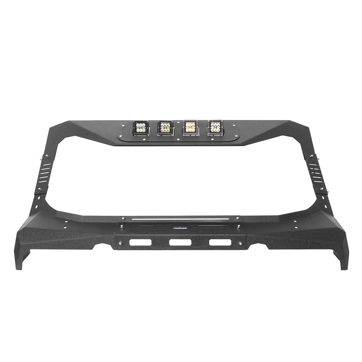 Hooke Road Mad Max Front Bumper w/Steel Grille Guard & Windshield Frame Cover(07-18 Jeep Wrangler JK)