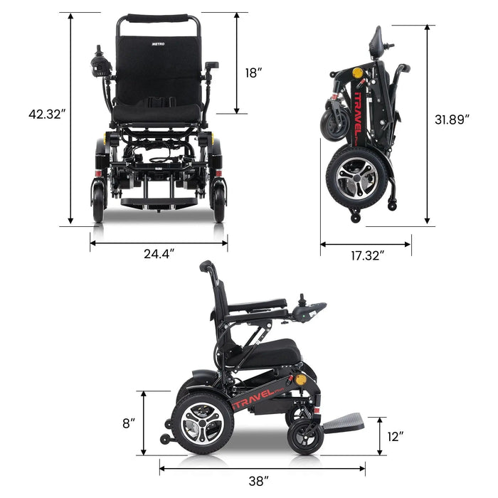 Metro Mobility iTravel Plus Portable Electric Wheelchair