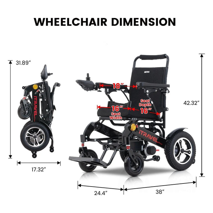 Metro Mobility iTravel Plus Portable Electric Wheelchair