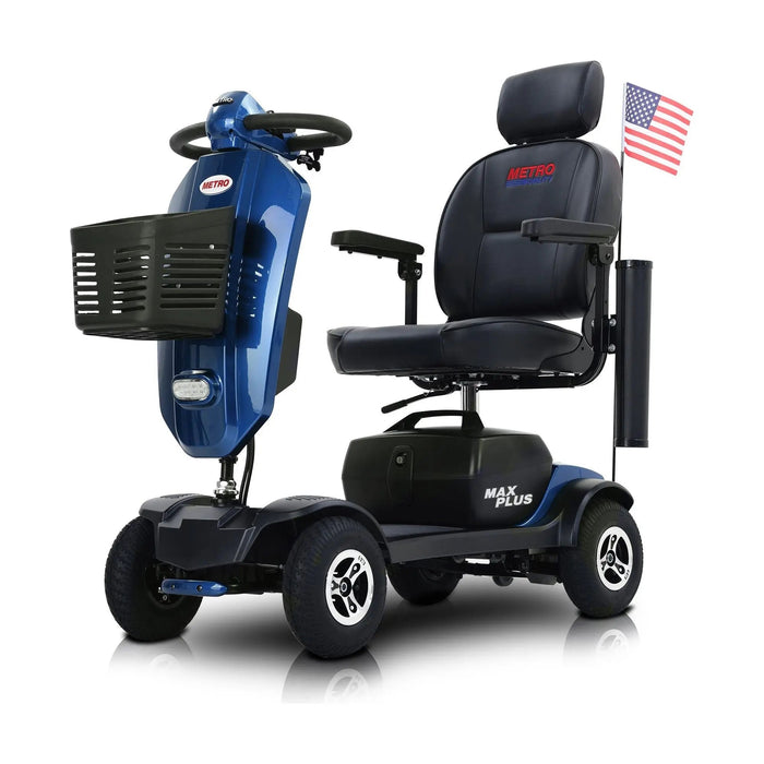 Metro Mobility MAX PLUS Full-Size 4-Wheel Mobility Scooter Blue