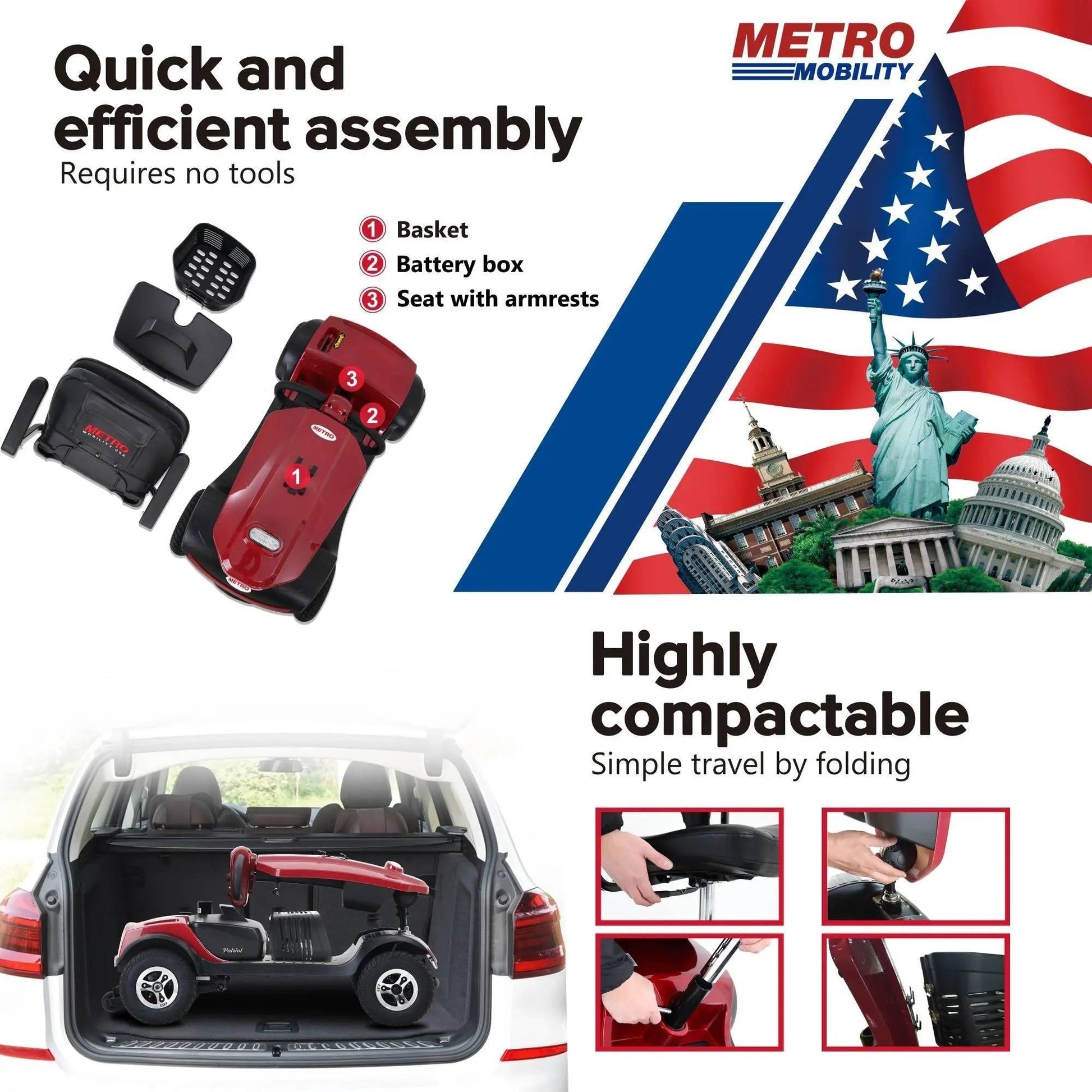 Metro Mobility Patriot 4-Wheel Mobility Scooter
