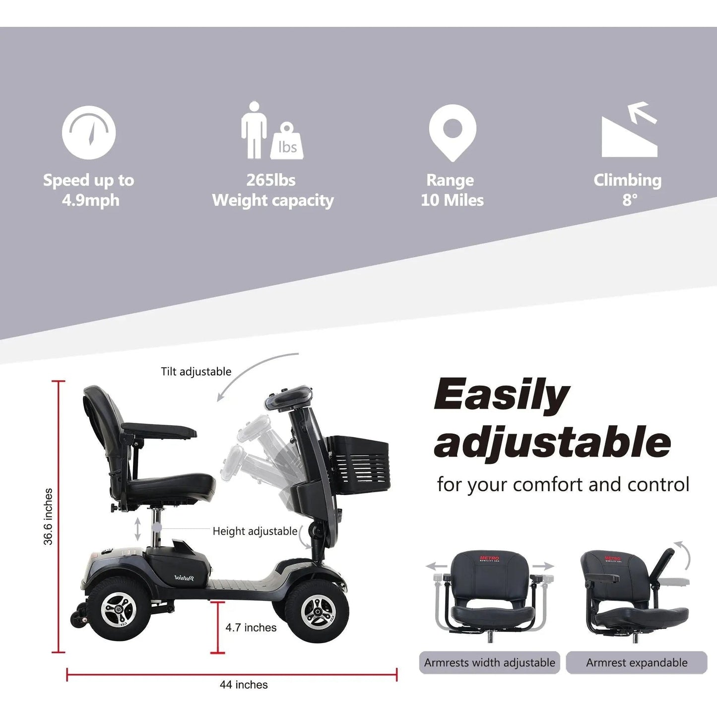 Metro Mobility Patriot 4-Wheel Mobility Scooter