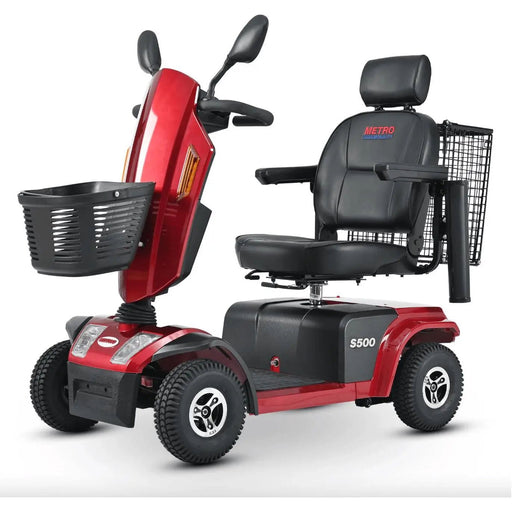 Metro Mobility S500 Heavy Duty 4-Wheel Mobility Scooter Red