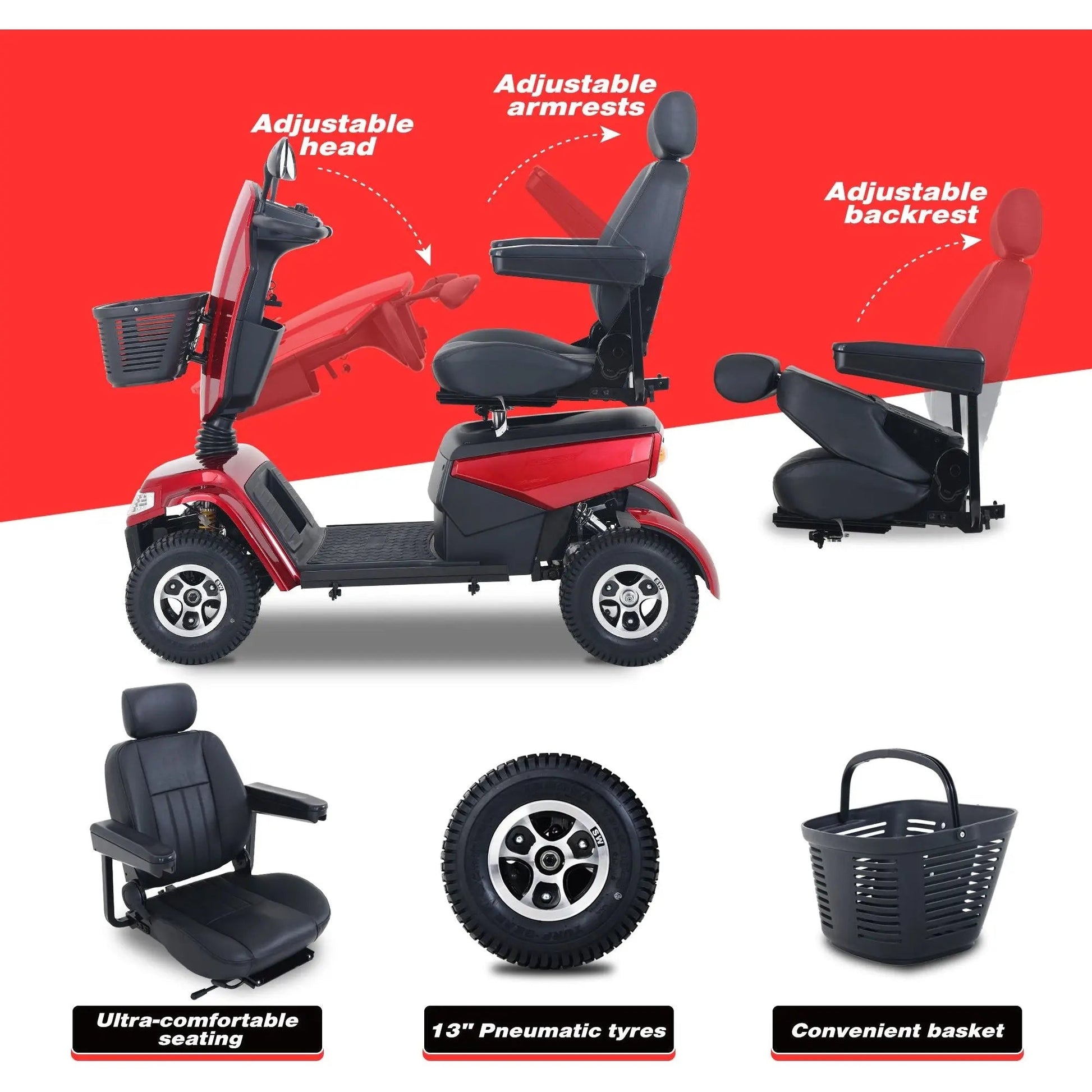 Metro Mobility S800 Heavyweight 4-Wheel Mobility Scooter