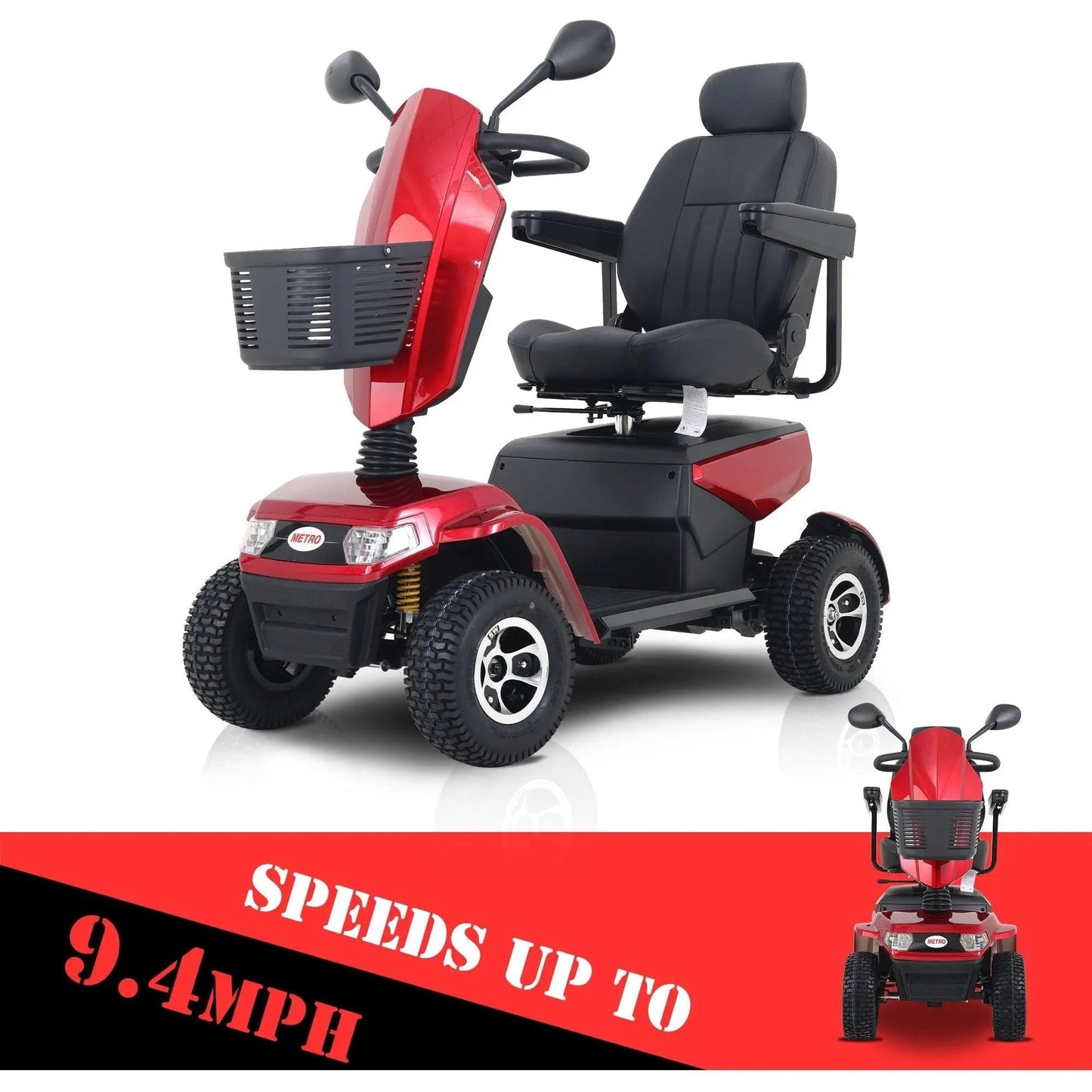 Metro Mobility S800 Heavyweight 4-Wheel Mobility Scooter