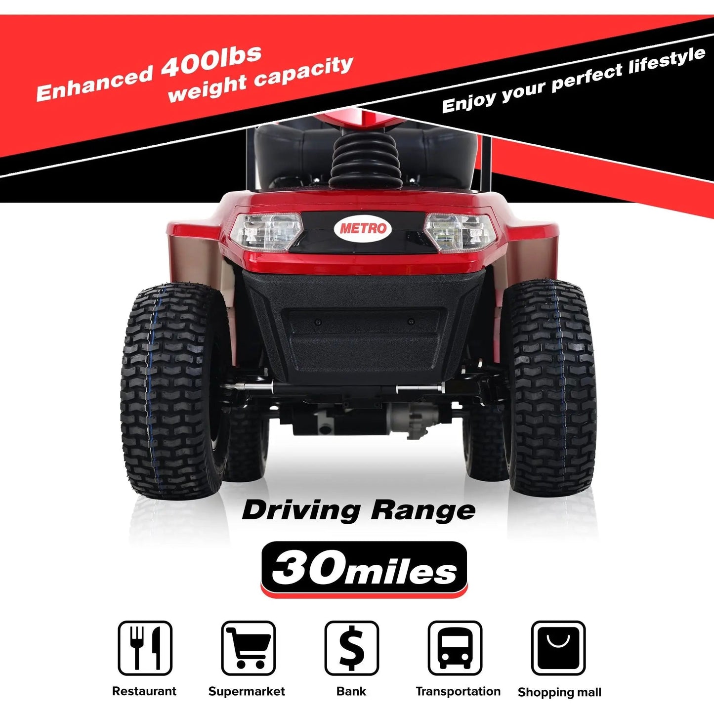 Metro Mobility S800 Heavyweight 4-Wheel Mobility Scooter