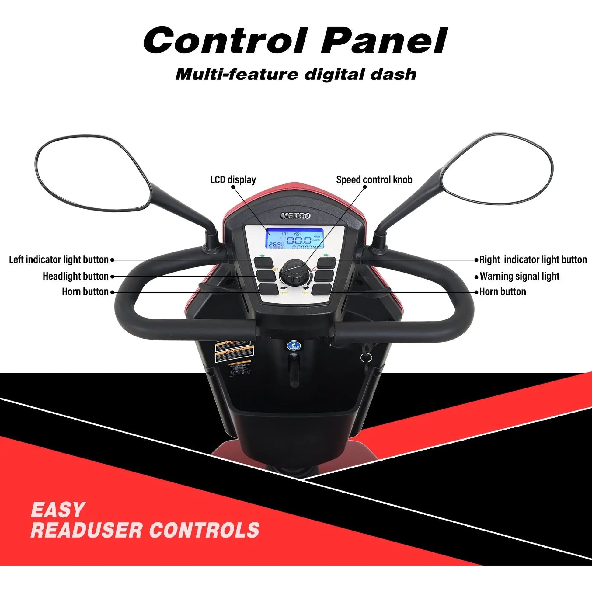 Metro Mobility S800 Heavyweight 4-Wheel Mobility Scooter