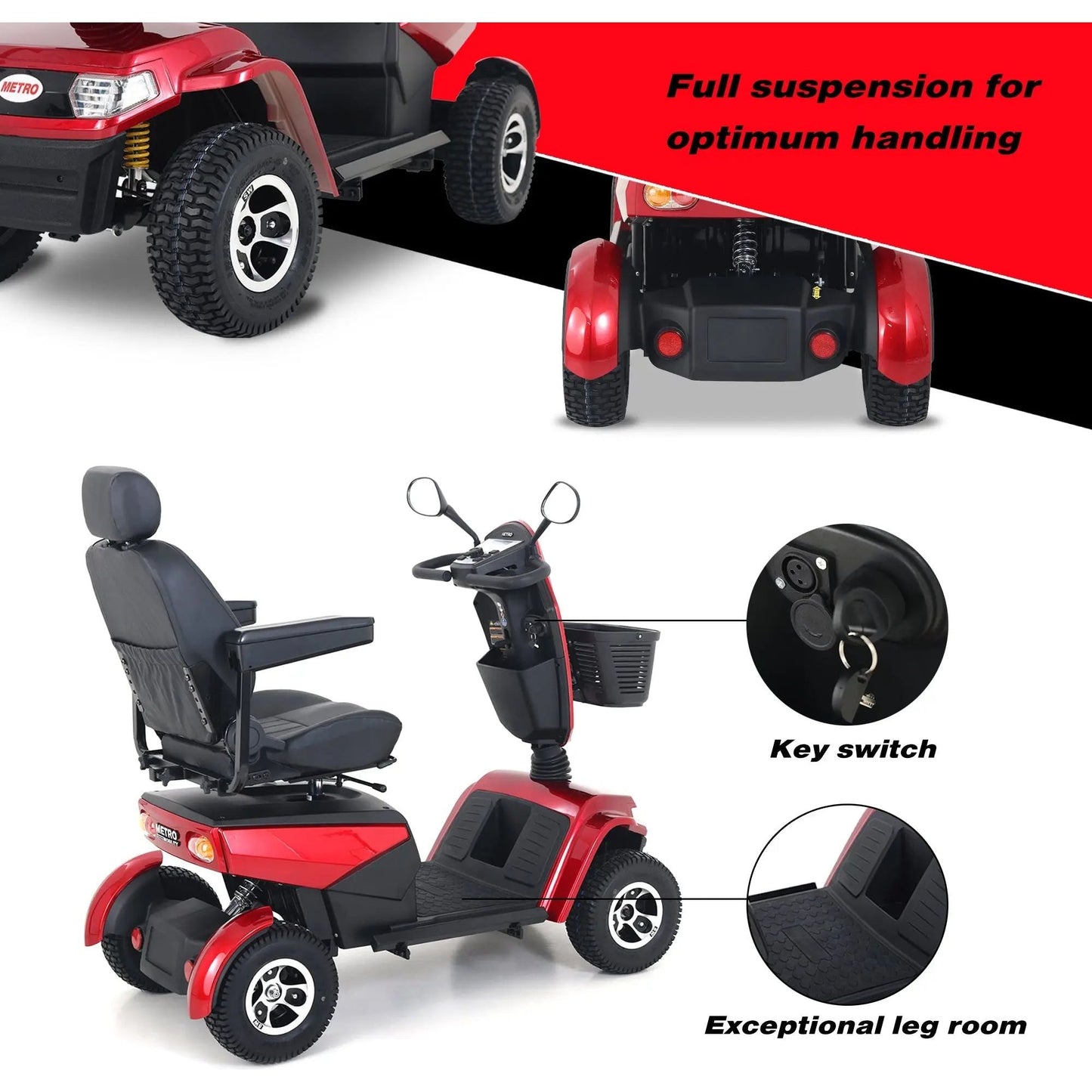 Metro Mobility S800 Heavyweight 4-Wheel Mobility Scooter