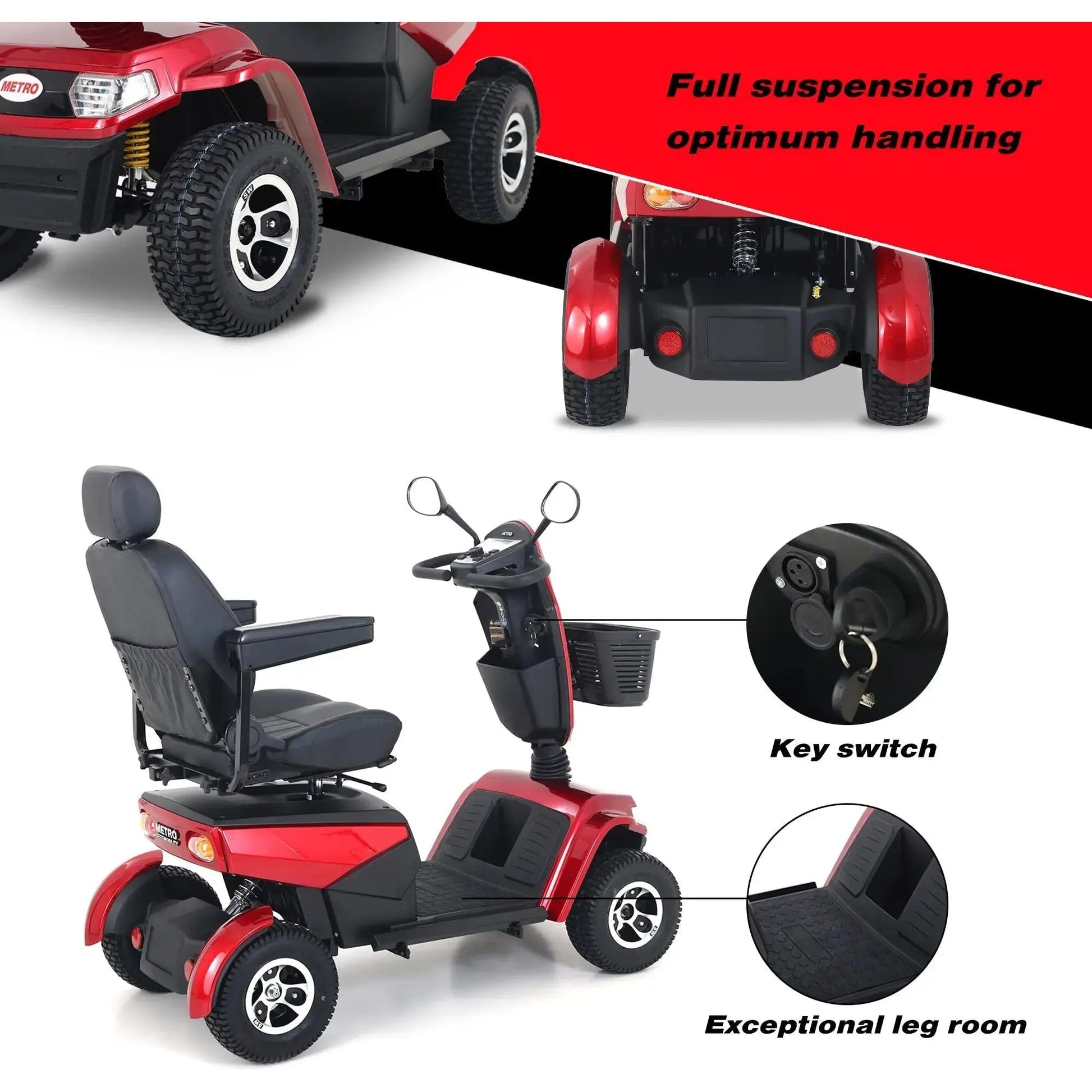 Metro Mobility S800 Heavyweight 4-Wheel Mobility Scooter
