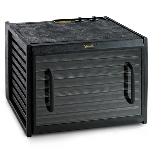 Excalibur Black 9Tray Food Dehydrator, 15 SQ. Ft. Drying Space, Adjustable Thermostat, 26-Hr Timer - 3926TCDB