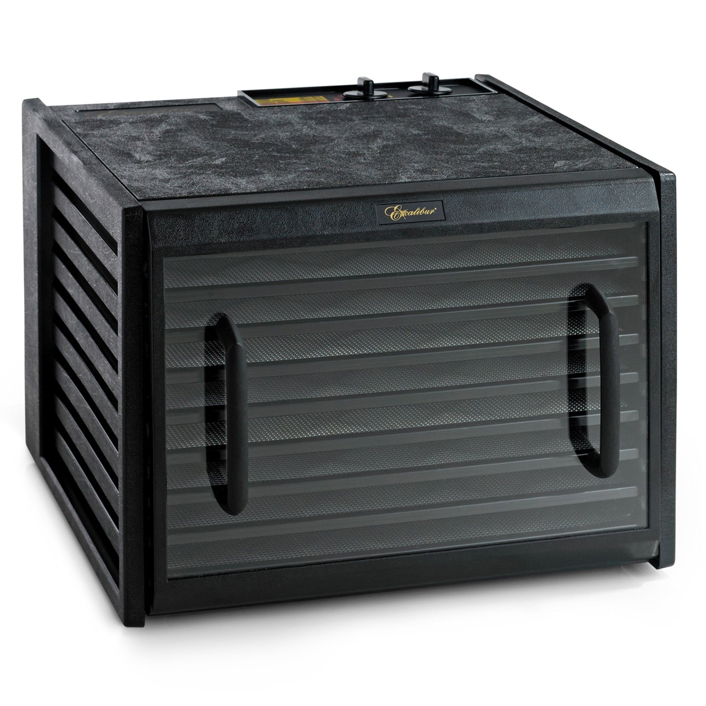 Excalibur Black 9Tray Food Dehydrator, 15 SQ. Ft. Drying Space, Adjustable Thermostat, 26-Hr Timer - 3926TCDB