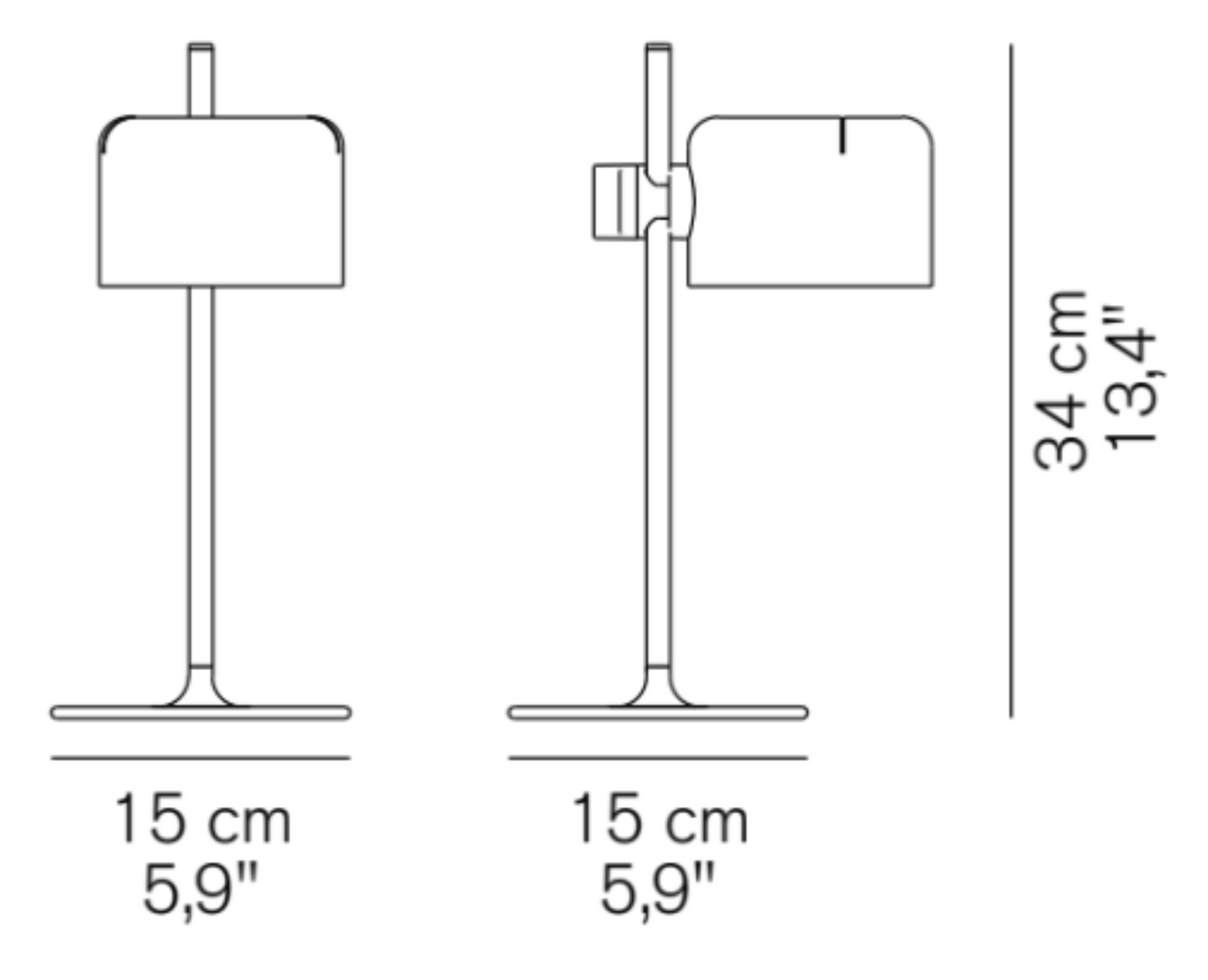 Oluce Mini Coupé Table Lamp - OL-MINI-COUPE-2201-AB