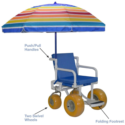 MJM International 722-ATC-YEL All Terrain Transport Chair