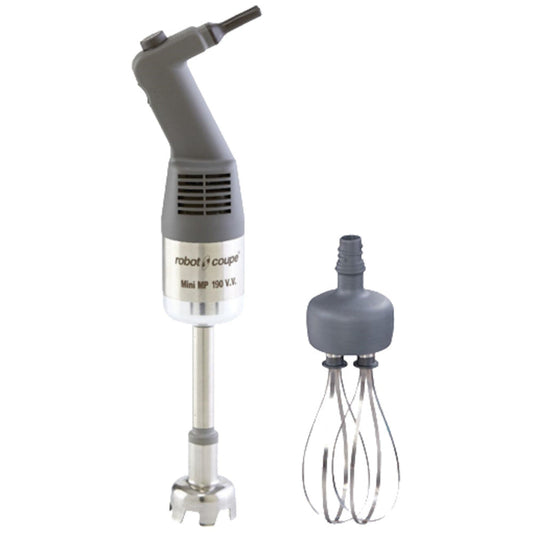 Robot Coupe MMP 190 VV Combi 8" Mini Variable Speed Immersion Blender with Whisk - RCMMP190VVCOMBI