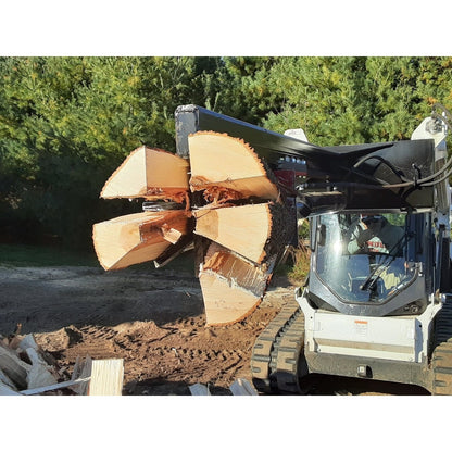 Wood Splitters Direct 30 Ton Upside Down Skid Steer Log Splitter Attachment 6 Way Wedge - SSUD30-6Way