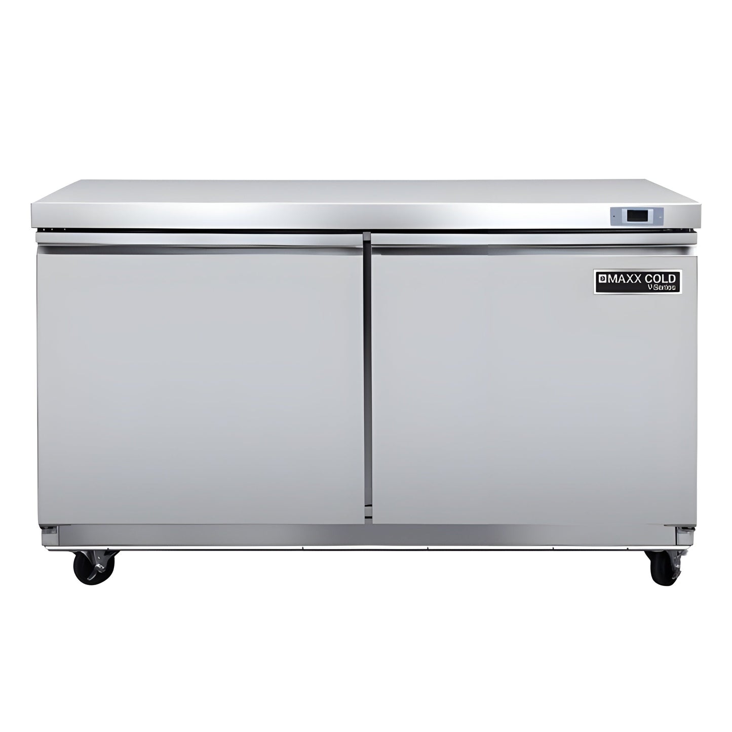 Maxx Cold V-Series 2 Door Undercounter Refrigerator, in Stainless Steel - MVR48UHC